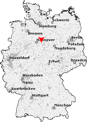 Abbildung - Deutschlandkarte mit Hinweis auf Stadt Peine